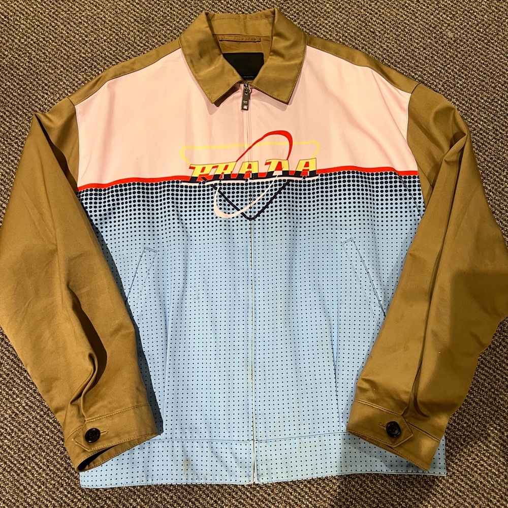 Prada Graphic Perforated Zip Jacket